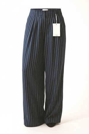 Chic Pinstripe Wide-Leg Pants