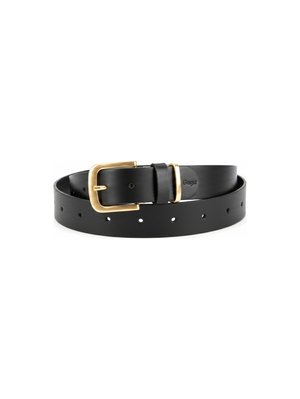 Classic Black Belt with Gold Buckle