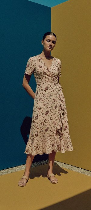 Elegant Floral Print Midi Dress