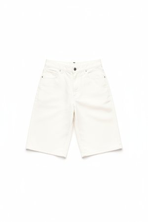 Classic White Knee-Length Shorts