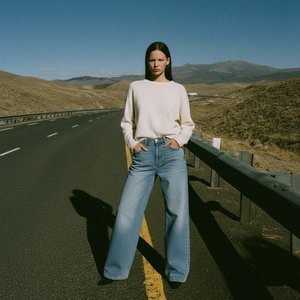 Light Blue Wide Leg Denim Jeans