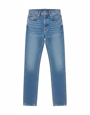 Classic High-Waisted Blue Denim Jeans