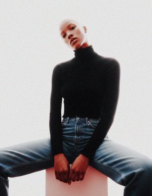 Classic High-Waisted Blue Denim Jeans