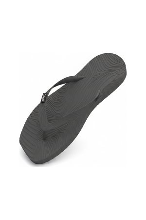 SLEEPERS Dark Grey Textured Comfort Flip-Flops