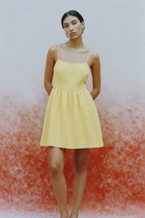 Sunny Yellow Mini Dress