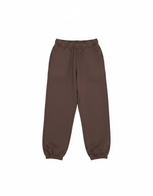 Oversize Brown Sweatpants with Elastic Cuffs