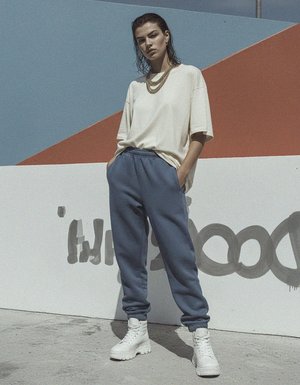 Comfortable Blue Regular Fit Sweatpants
