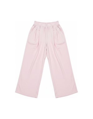 Relaxed Pink Wide-Leg Trousers