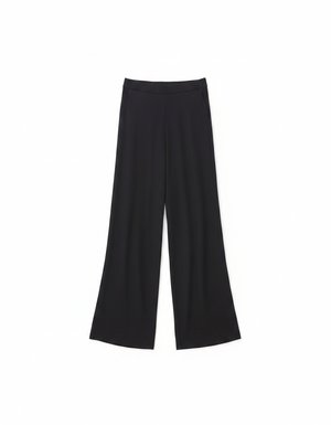 Black Wide-Leg Flowy Pants