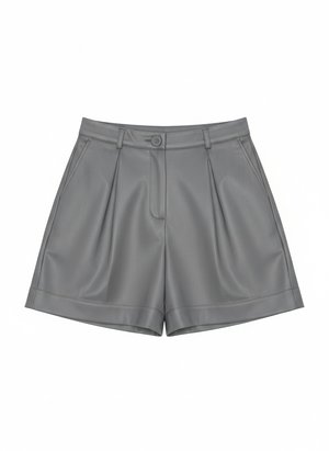 Tailored Pleated Shorts - Grey