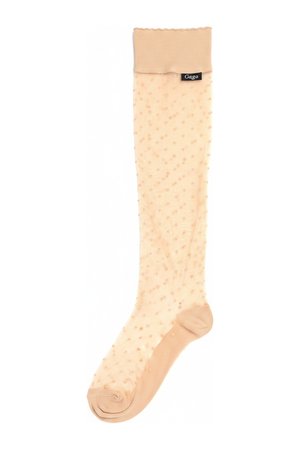 Sheer Polka Dot Thigh High Stockings