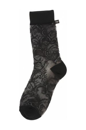Sheer Patterned Ankle Socks