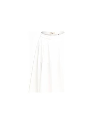 Elegant White A-Line Midi Skirt