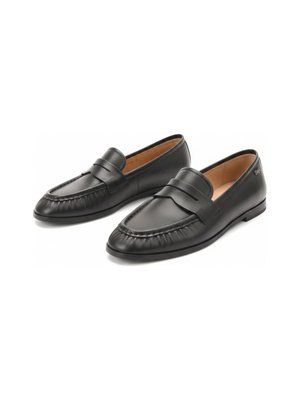 Classic Black Leather Loafers
