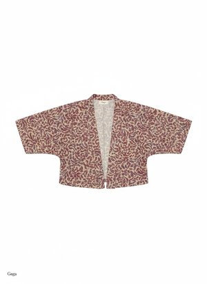 Relaxed Fit Patterned Short Jacket