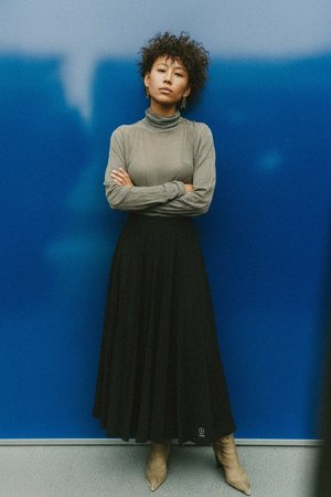 Elegant Black Flowy Maxi Skirt