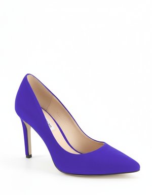 Vibrant Purple Suede Pointed Toe Pumps