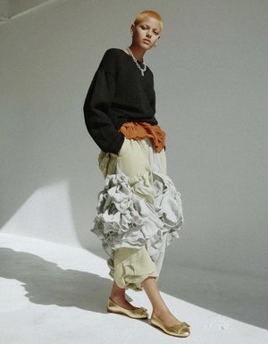 Gold Metallic Ballet Flats with Bow Detail