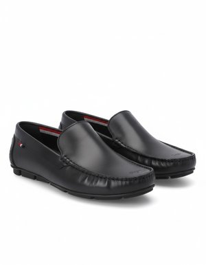 Classic Black Leather Loafers