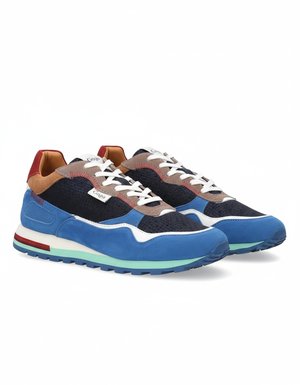 Dynamic Multi-Color Suede & Mesh Casual Sneaker