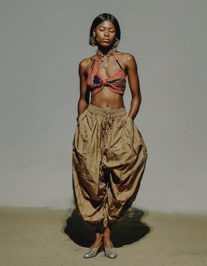 Silver Metallic Striped Slingback Flats