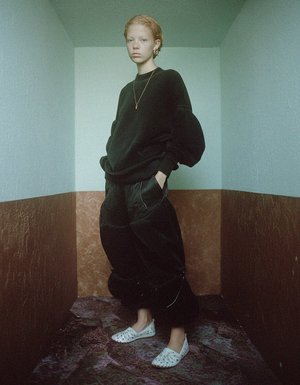 White Perforated Comfort Slip-On Flats