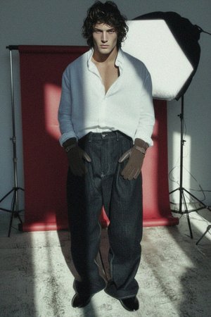 Classic Leather & Tweed Gloves with Adjustable Strap