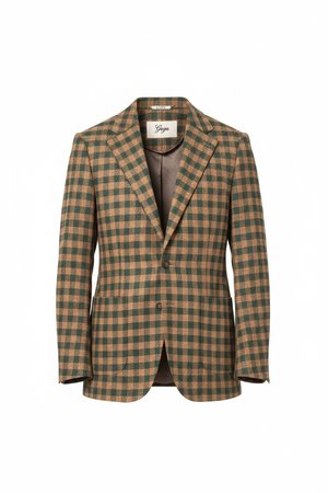 Brown & Green Check Blazer