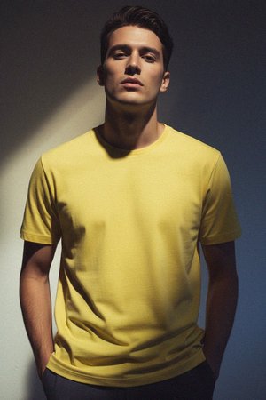 Essential Yellow Crew Neck T-shirt