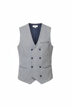 Stylish Patterned Double-Breasted Top