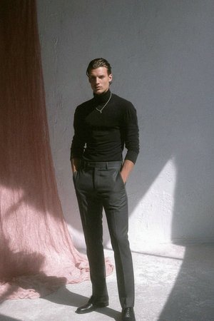 Dark Grey Slim Fit Long Pants