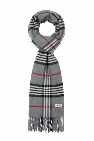 Classic Plaid Scarf with Fringed Edges
