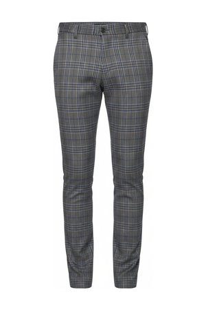 Slim Fit Plaid Trousers