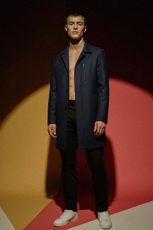 Classic Navy Regular Fit Coat