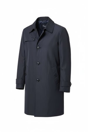 Classic Dark Blue Mac Coat