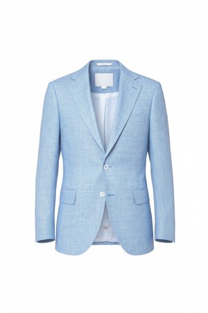 Textured Light Blue Blazer