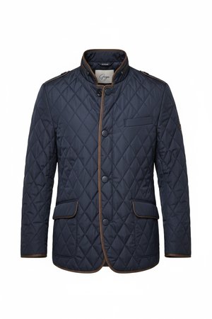Navy Diamond Quilted Jacket