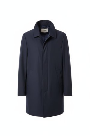 Classic Dark Blue Mac Coat