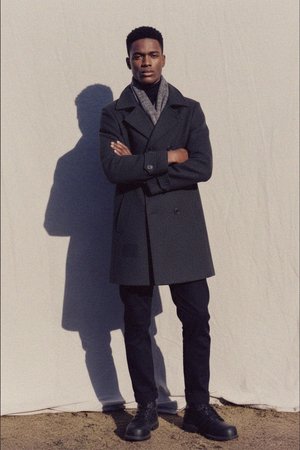 Classic Double-Breasted Peacoat