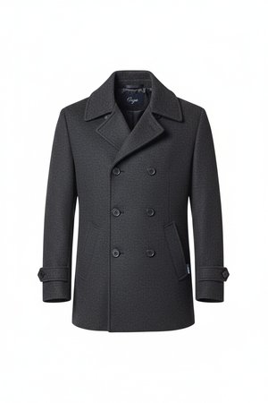 Classic Double-Breasted Peacoat