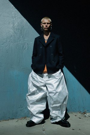 Classic Double-Breasted Navy Coat