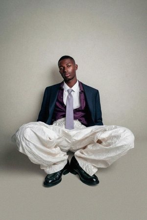 Light Purple Geometric Patterned Tie