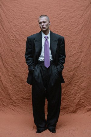 Elegant Purple Textured Necktie