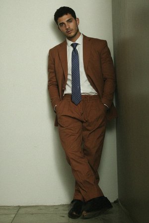 Textured Blue Polka Dot Tie