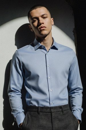 Classic Blue Dress Shirt
