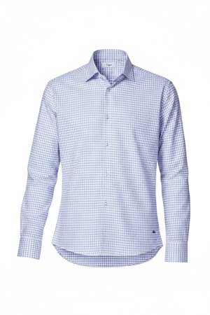 Classic Blue Checkered Long Sleeve Shirt