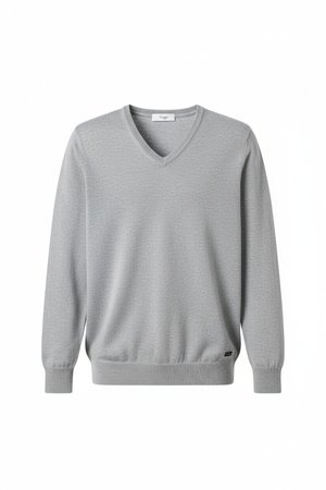 Classic Grey V-Neck Sweater