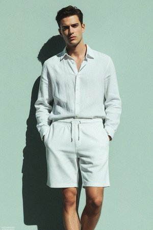 Classic White Casual Shorts