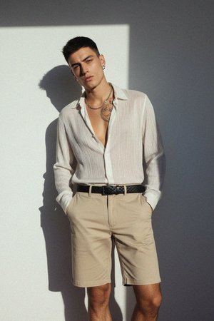 Classic Beige Chino Shorts