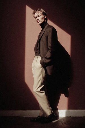 Light Beige Tailored Pants